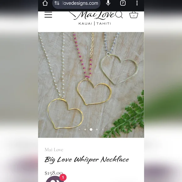 Mai Kaui / Tahiti Signature Big Love Whisper Necklace Goldfilled W Apatite Beads - Picture 4 of 5